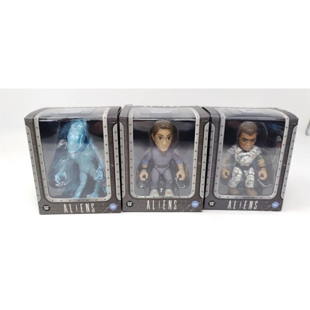 Aliens Movie Figures 3.2 inch Loyal Subjects Blue Alien Bishop Hudson Lot of 3